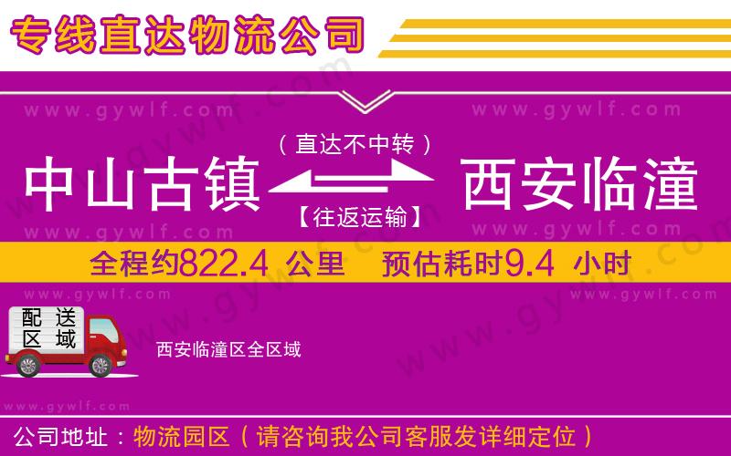 中山古鎮(zhèn)到西安臨潼區(qū)物流公司