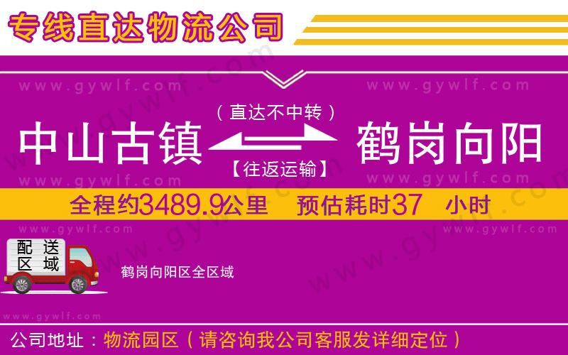 中山古鎮(zhèn)到鶴崗向陽區(qū)物流公司
