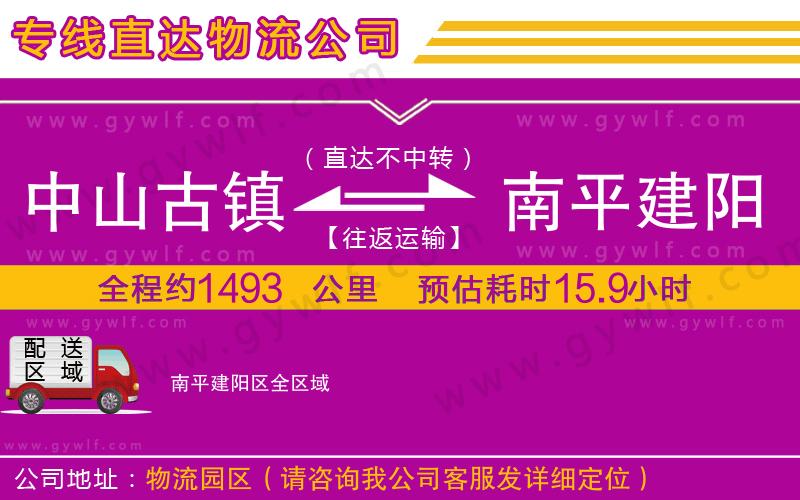 中山古鎮(zhèn)到南平建陽區(qū)物流公司
