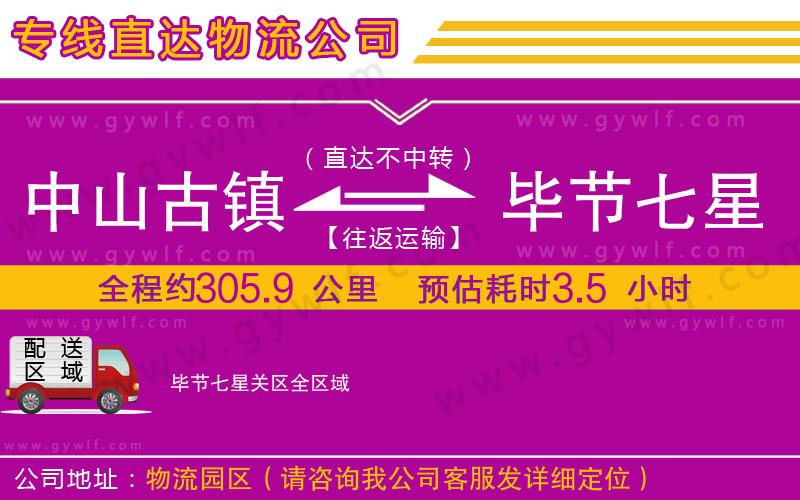 中山古鎮(zhèn)到畢節(jié)七星關(guān)區(qū)物流公司
