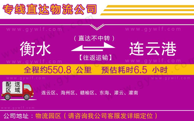 衡水到連云港物流公司