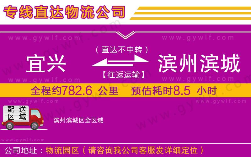 宜興到濱州濱城區(qū)物流公司