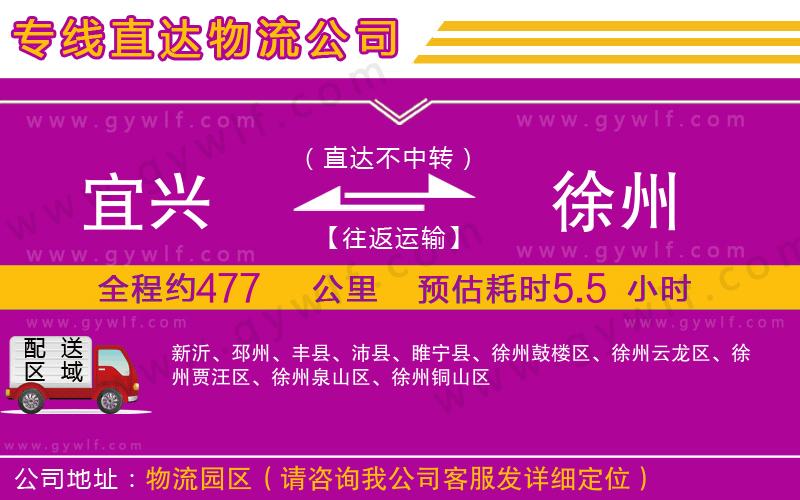 宜興到徐州物流公司