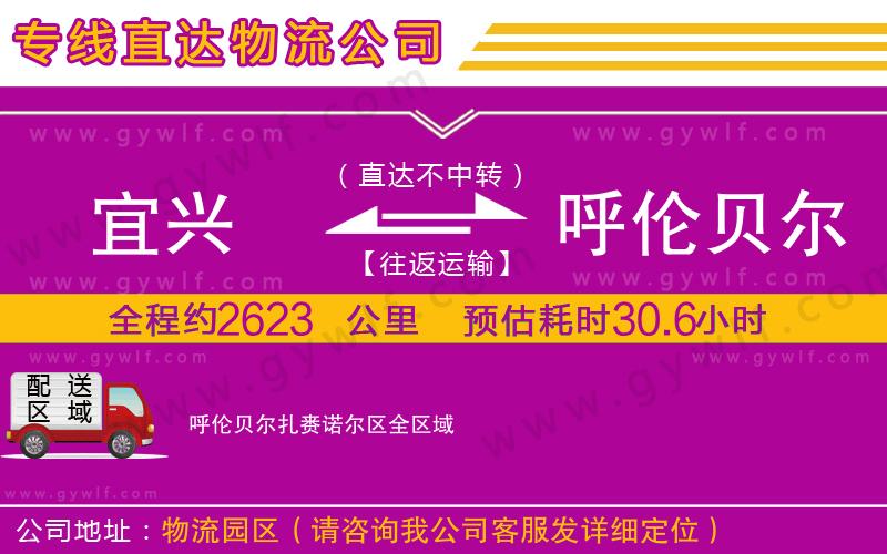 宜興到呼倫貝爾扎賚諾爾區(qū)物流公司