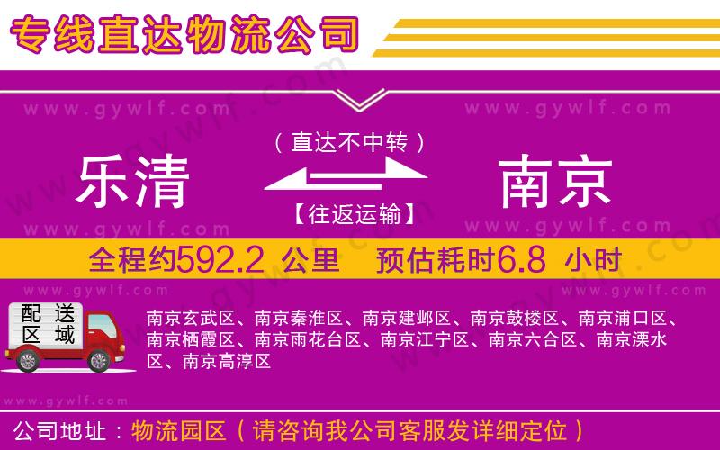 樂清到南京物流公司