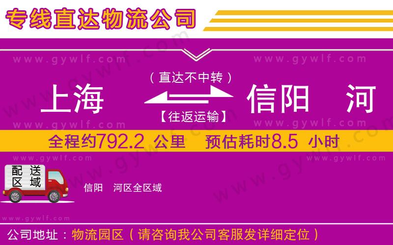 上海到信陽浉河區(qū)物流專線