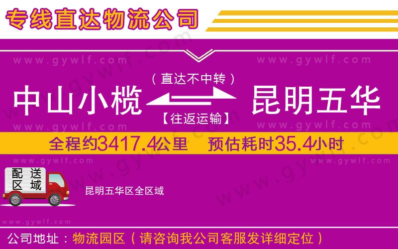 中山小欖到昆明五華區(qū)物流公司