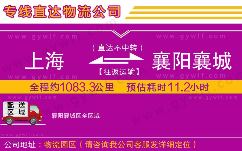 上海到襄陽襄城區(qū)物流專線