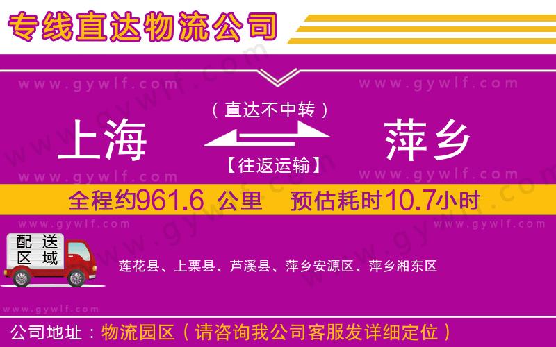 上海到萍鄉(xiāng)貨運公司 上海到萍鄉(xiāng)貨運公司