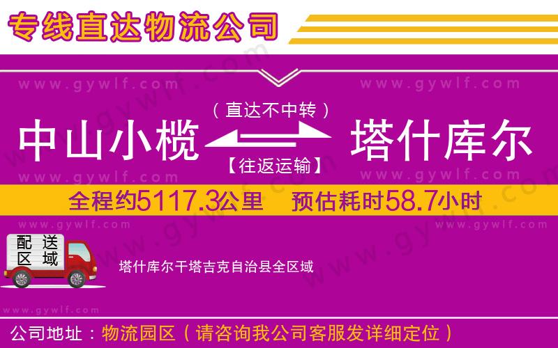 中山小欖到塔什庫爾干塔吉克自治縣物流公司