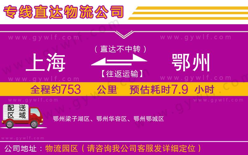 上海到鄂州物流 上海到鄂州物流