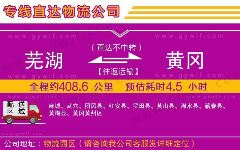 蕪湖到黃岡物流公司