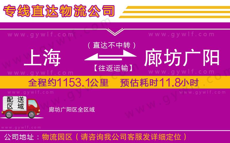 上海到廊坊廣陽區(qū)貨運(yùn)公司