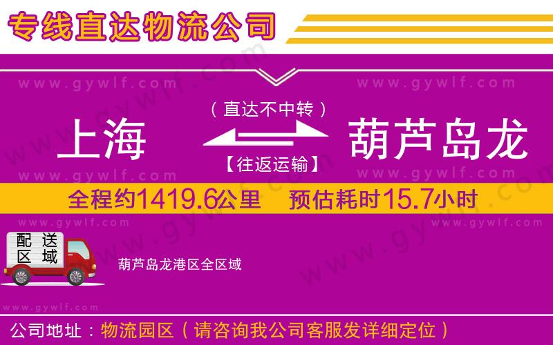 上海到葫蘆島龍港區(qū)物流專線