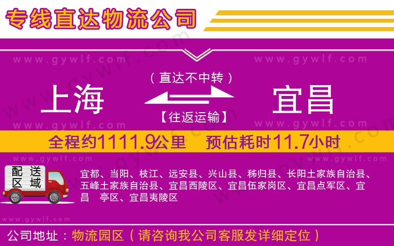 上海到宜昌物流專線