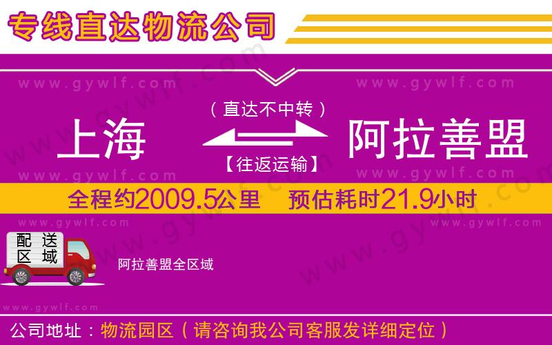 上海到阿拉善盟物流專線