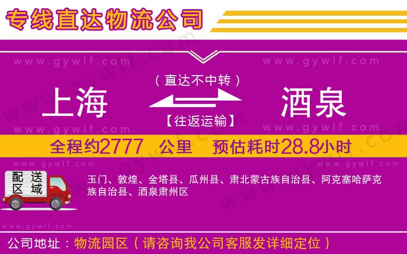 上海到酒泉貨運(yùn)公司 上海到酒泉貨運(yùn)公司