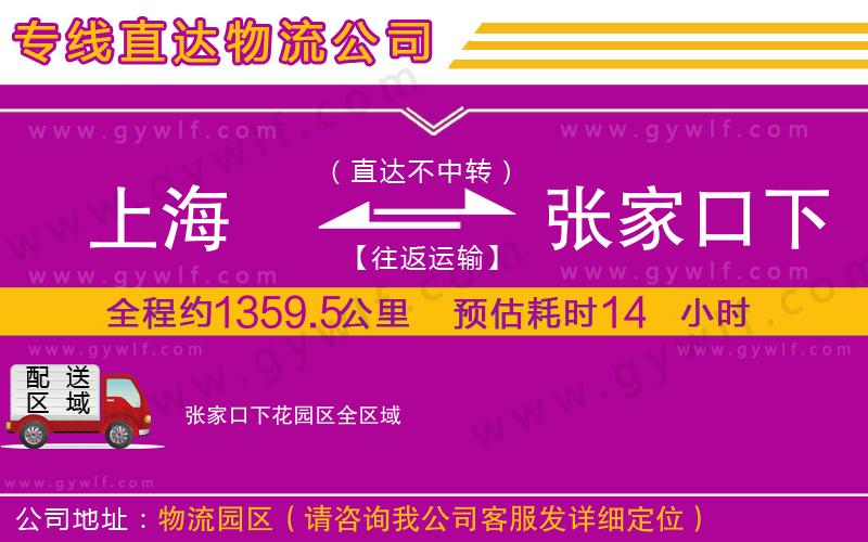 上海到張家口下花園區(qū)貨運公司