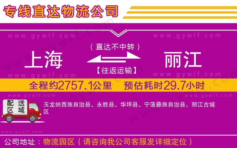 上海到麗江貨運(yùn)專線