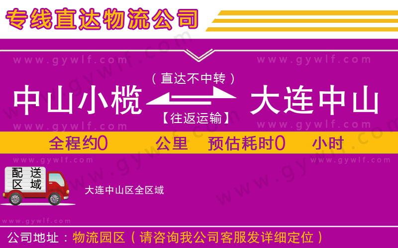中山小欖到大連中山區(qū)物流公司
