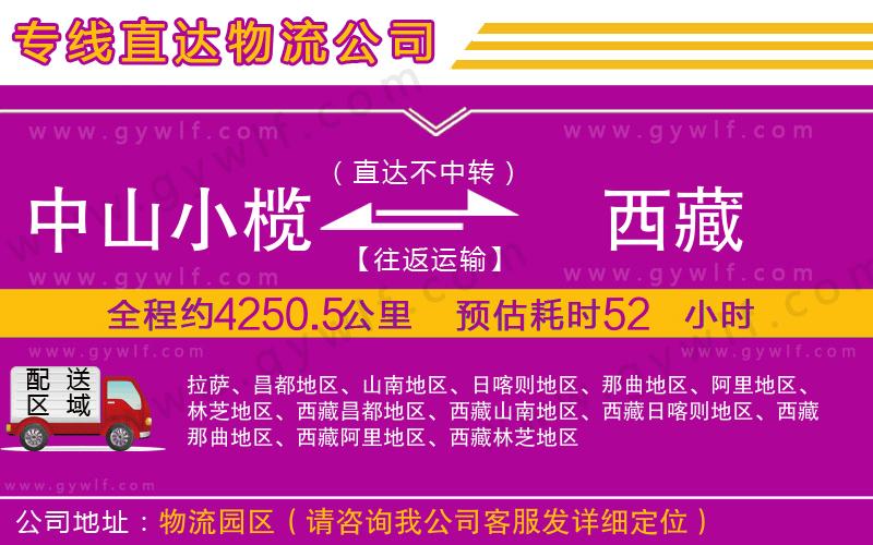 中山小欖到西藏物流公司