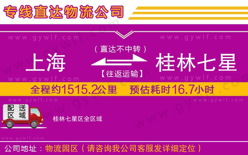 上海到桂林七星區(qū)物流專線