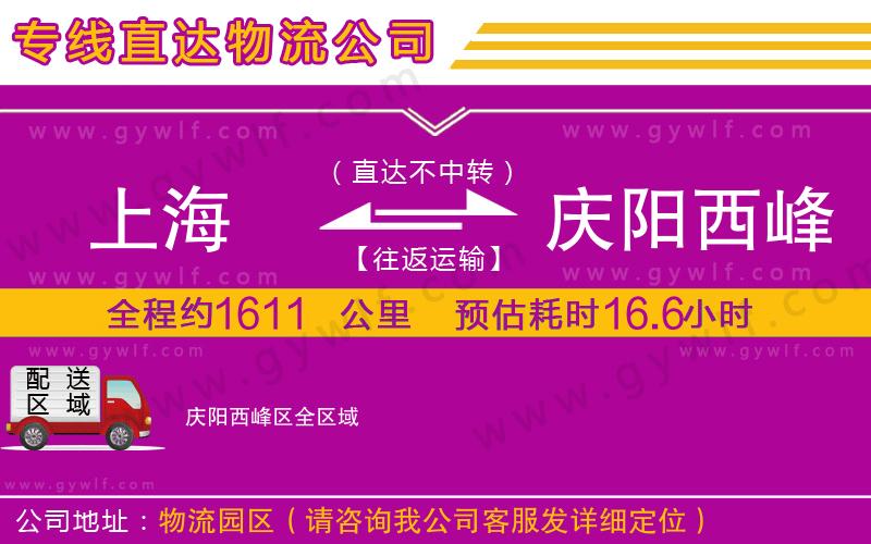 上海到慶陽(yáng)西峰區(qū)貨運(yùn)專線 上海到慶陽(yáng)西峰區(qū)貨運(yùn)專線