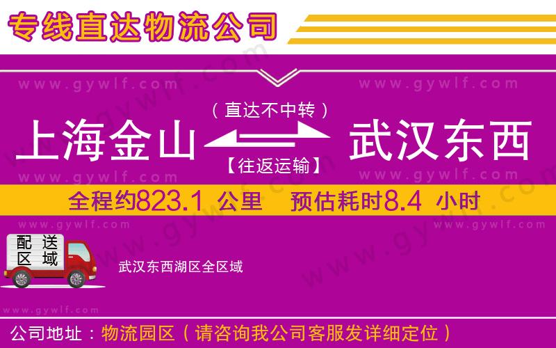 上海金山區(qū)到武漢東西湖區(qū)物流公司