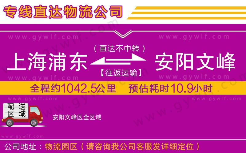 上海浦東區(qū)到安陽(yáng)文峰區(qū)物流公司