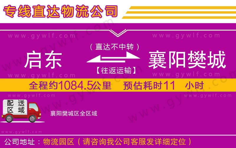 啟東到襄陽(yáng)樊城區(qū)物流公司