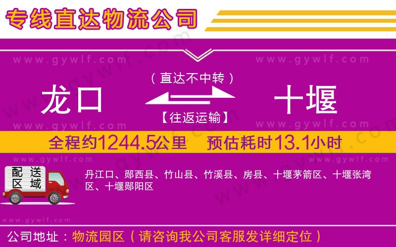 龍口到十堰物流公司