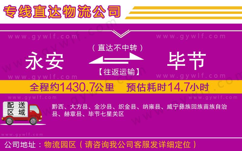 永安到畢節(jié)物流公司 永安到畢節(jié)物流公司