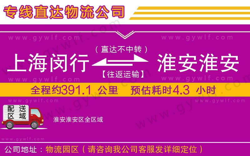 上海閔行區(qū)到淮安淮安區(qū)物流公司