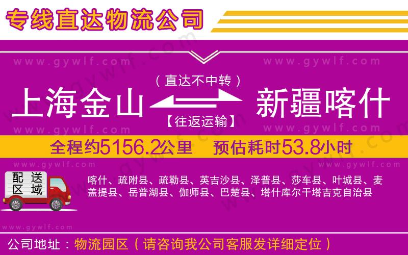 上海金山區(qū)到新疆喀什地區(qū)物流公司