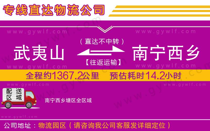 武夷山到南寧西鄉(xiāng)塘區(qū)物流公司