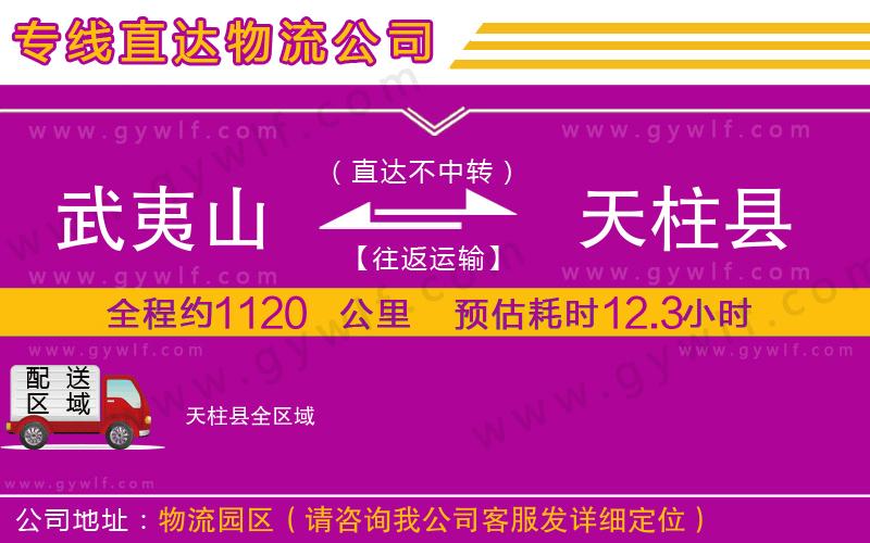 武夷山到天柱縣物流公司