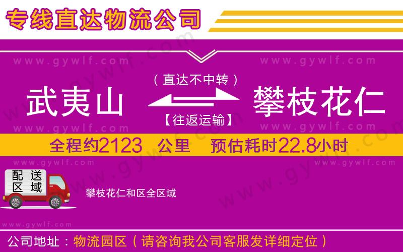 武夷山到攀枝花仁和區(qū)物流公司