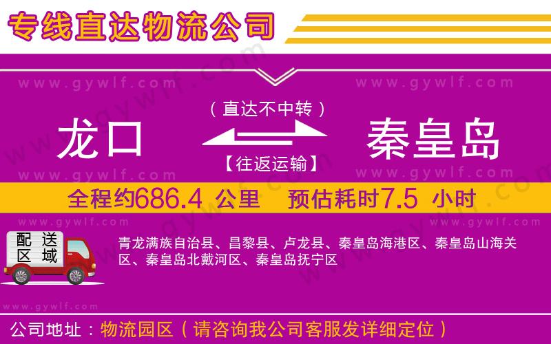 龍口到秦皇島物流公司