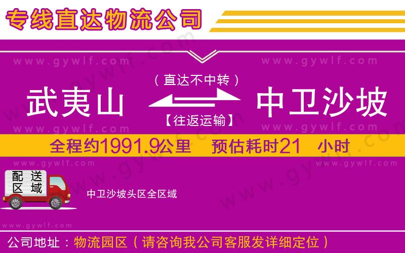 武夷山到中衛(wèi)沙坡頭區(qū)物流公司
