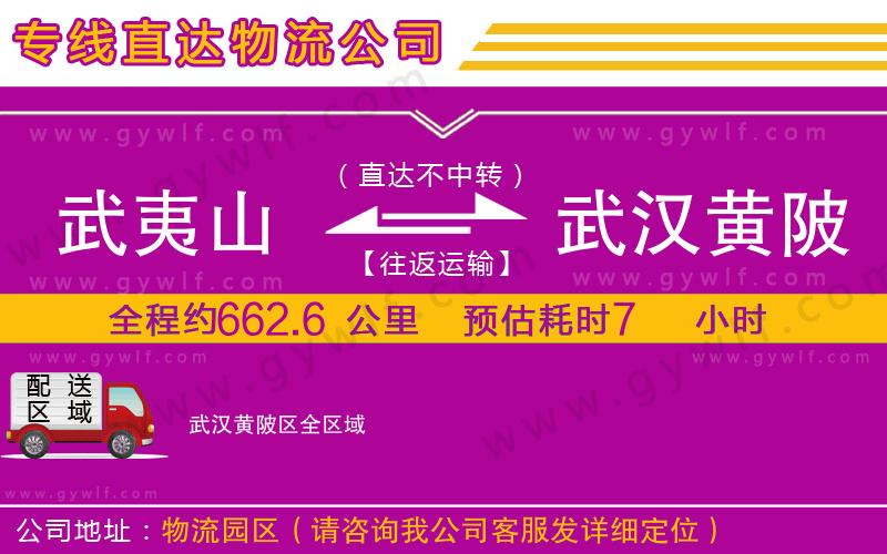 武夷山到武漢黃陂區(qū)物流公司