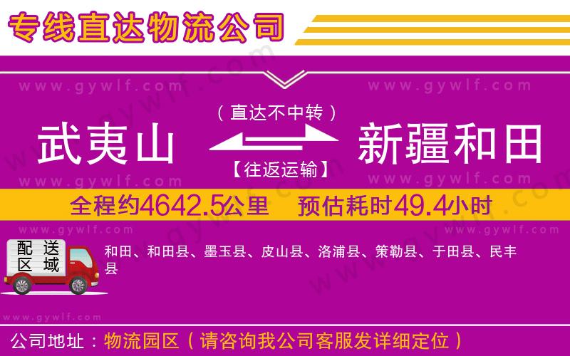 武夷山到新疆和田地區(qū)物流公司
