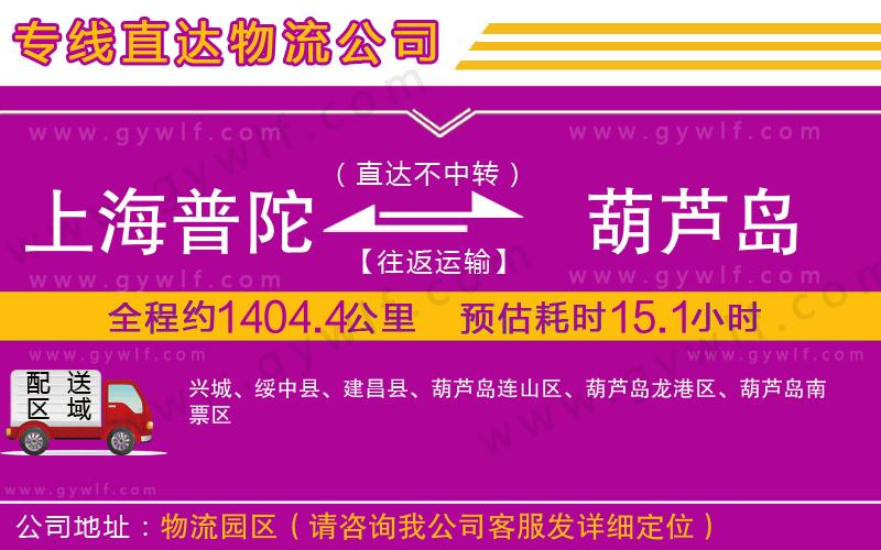 上海普陀區(qū)到葫蘆島物流公司