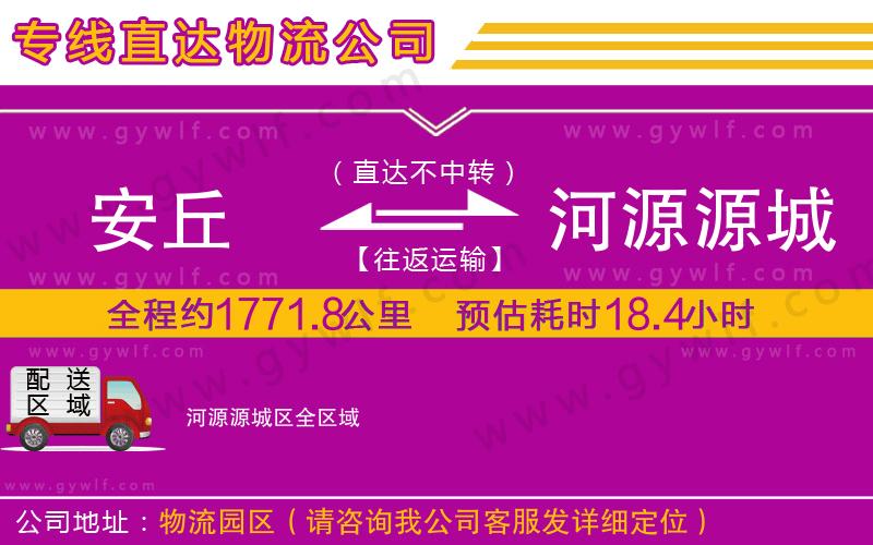 安丘到河源源城區(qū)物流公司