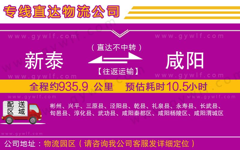 新泰到咸陽物流公司