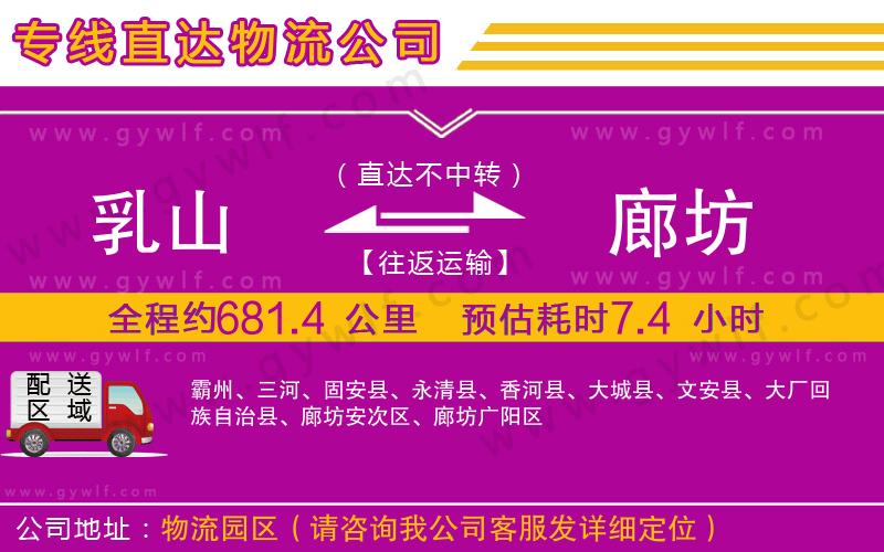 乳山到廊坊物流公司