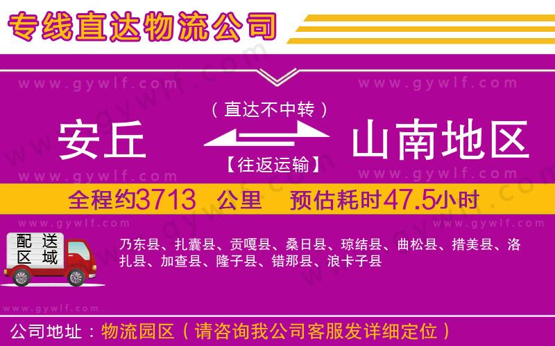 安丘到山南地區(qū)物流公司