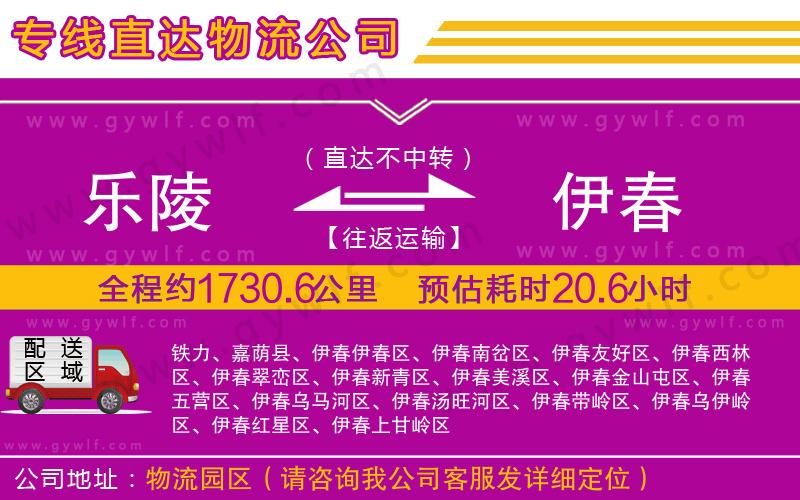 樂(lè)陵到伊春物流公司
