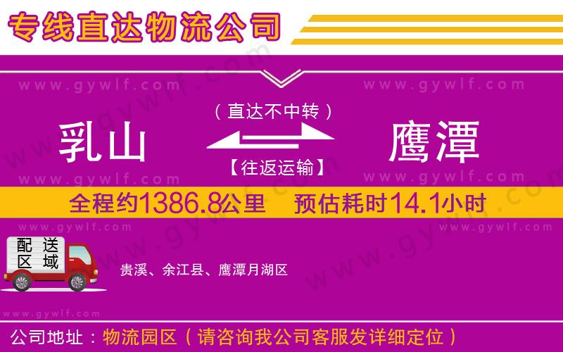 乳山到鷹潭物流公司