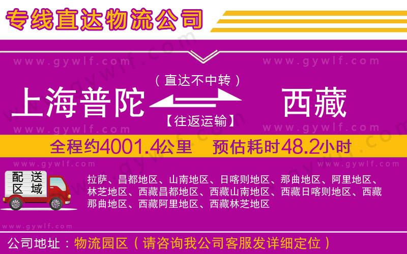 上海普陀區(qū)到西藏物流公司