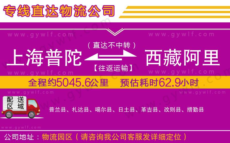 上海普陀區(qū)到西藏阿里地區(qū)物流公司